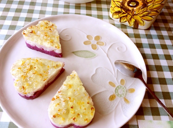 糖桂花紫薯山药糕