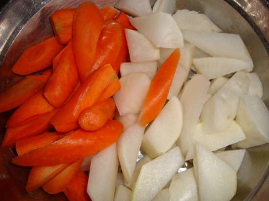 白萝卜和胡萝卜